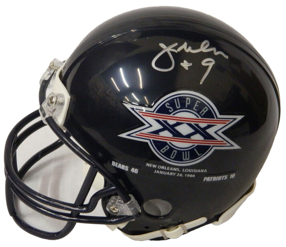 Jim McMahon Signed Bears / SB XX Champs Logo Riddell Replica Mini Helmet - MCMMIN301 - Jim McMahon Signed Bears / SB XX Champs Logo Riddell Replica Mini Helmet product image