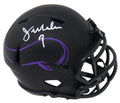 Jim McMahon Signed Minnesota Vikings Eclipse Matte Riddell Speed Mini Helmet - MCMMIN303 - Jim McMahon Signed Minnesota Vikings Eclipse Matte Riddell Speed Mini Helmet product image