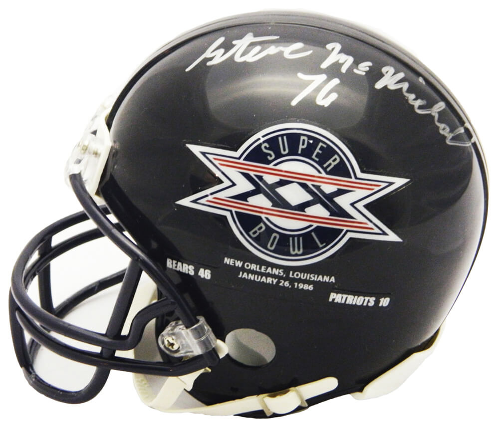 Steve McMichael Signed Chicago Bears / Super Bowl XX Champs Logo Riddell Mini Helmet - MCMMIN313 - Steve McMichael Signed Chicago Bears / Super Bowl XX Champs Logo Riddell Mini Helmet product image