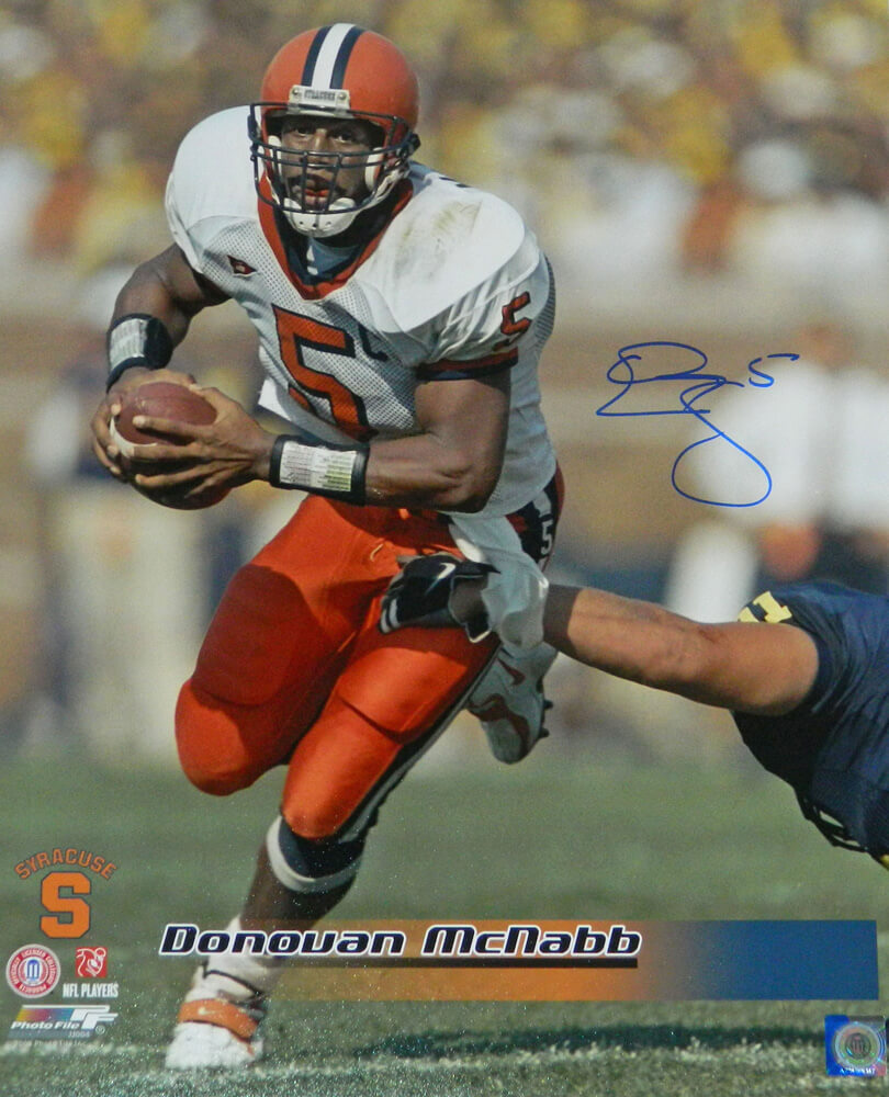 Donovan McNabb Signed Syracuse Action 16x20 Photo - MCN16P301 - Donovan McNabb Signed Syracuse Action 16x20 Photo product image