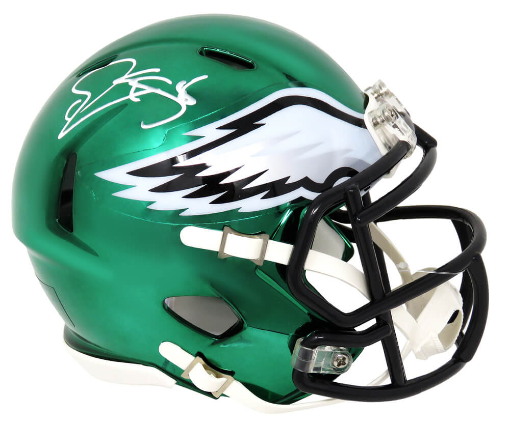 Donovan McNabb Signed Philadelphia Eagles Chrome Riddell Speed Mini Helmet - MCNMIN302 - Donovan McNabb Signed Philadelphia Eagles Chrome Riddell Speed Mini Helmet product image