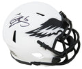 Donovan McNabb Signed Philadelphia Eagles Lunar Eclipse White Matte Riddell Speed Mini Helmet - MCNMIN303 - Donovan McNabb Signed Philadelphia Eagles Lunar Eclipse White Matte Riddell Speed Mini Helmet product image