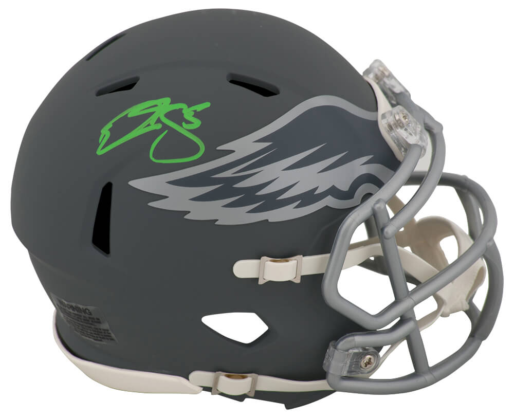 Donovan McNabb Signed Philadelphia Eagles SLATE Riddell Speed Mini Helmet - MCNMIN305 - Donovan McNabb Signed Philadelphia Eagles SLATE Riddell Speed Mini Helmet product image