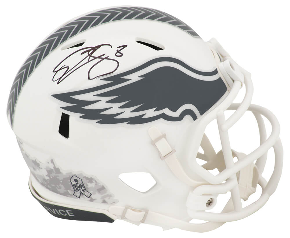 Donovan McNabb Signed Philadelphia Eagles 2024 SALUTE White Riddell Speed Mini Helmet - MCNMIN306 - Donovan McNabb Signed Philadelphia Eagles 2024 SALUTE White Riddell Speed Mini Helmet product image