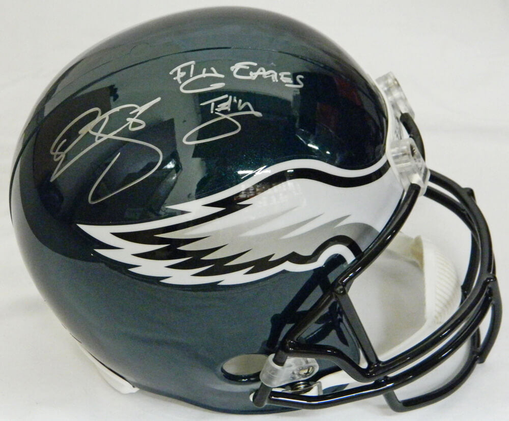 Donovan McNabb Signed Philadelphia Eagles Riddell Full Size Replica Helmet w/Fly Eagles Fly - MCNREP301 - Donovan McNabb Signed Philadelphia Eagles Riddell Full Size Replica Helmet w/Fly Eagles Fly product image
