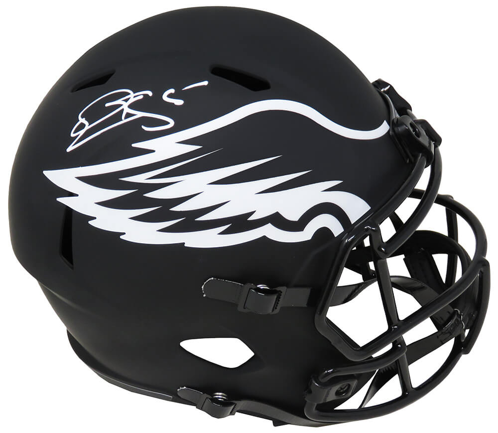 Donovan McNabb Signed Philadelphia Eagles Eclipse Black Matte Riddell Full Size Speed Replica Helmet - MCNREP302 - Donovan McNabb Signed Philadelphia Eagles Eclipse Black Matte Riddell Full Size Speed Replica Helmet product image