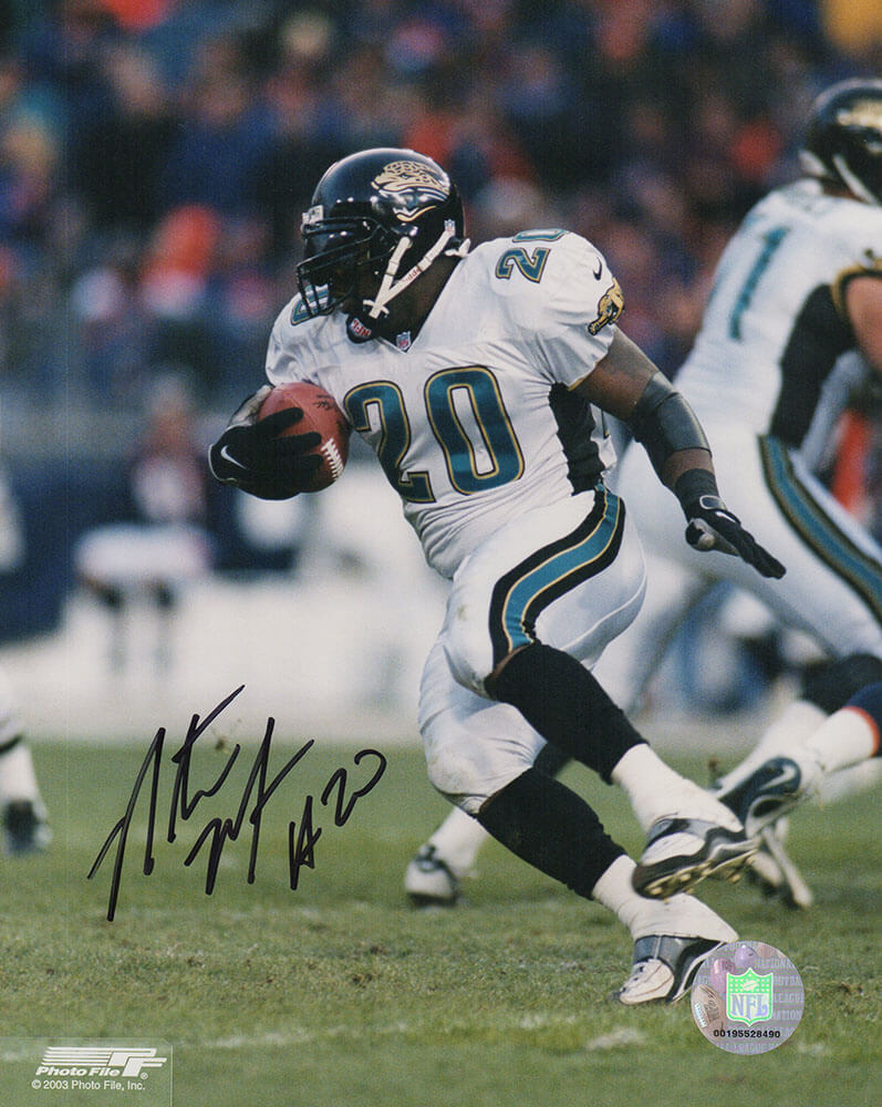 Natrone Means Signed Jacksonville Jaguars White Jersey Action 8x10 Photo - MEA08P300 - Natrone Means Signed Jacksonville Jaguars White Jersey Action 8x10 Photo product image