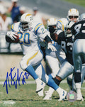 Natrone Means Signed Chargers White Jersey Action vs. Raiders 8x10 Photo - MEA08P302 - Natrone Means Signed Chargers White Jersey Action vs. Raiders 8x10 Photo product image