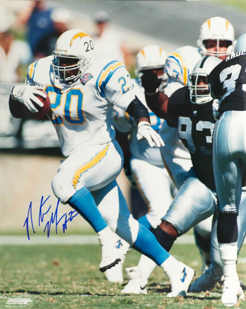 Natrone Means Signed Chargers White Jersey Action 16x20 Photo - MEA16P301 - Natrone Means Signed Chargers White Jersey Action 16x20 Photo product image