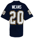 Natrone Means Signed Navy Custom Football Jersey - (Beckett) - MEAJRY301 - Natrone Means Signed Navy Custom Football Jersey - (Beckett) product image