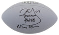 Karl Mecklenburg Signed Wilson MVP Silver Full Size Football w/Albino Rhino - MECFTB300 - Karl Mecklenburg Signed Wilson MVP Silver Full Size Football w/Albino Rhino product image