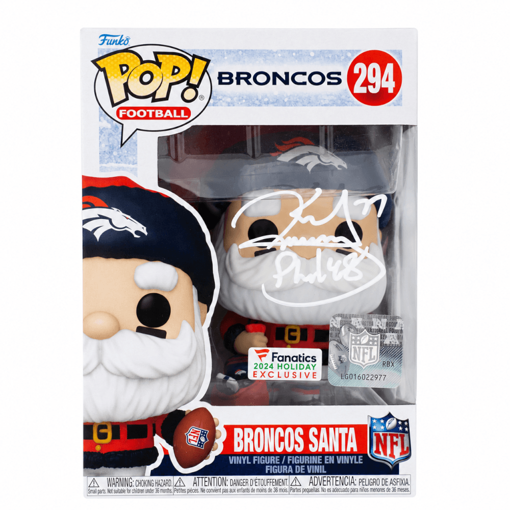 Karl Mecklenburg Signed Denver Broncos SANTA Funko Pop Doll #294 - MECFUN300 - Karl Mecklenburg Signed Denver Broncos SANTA Funko Pop Doll #294 product image