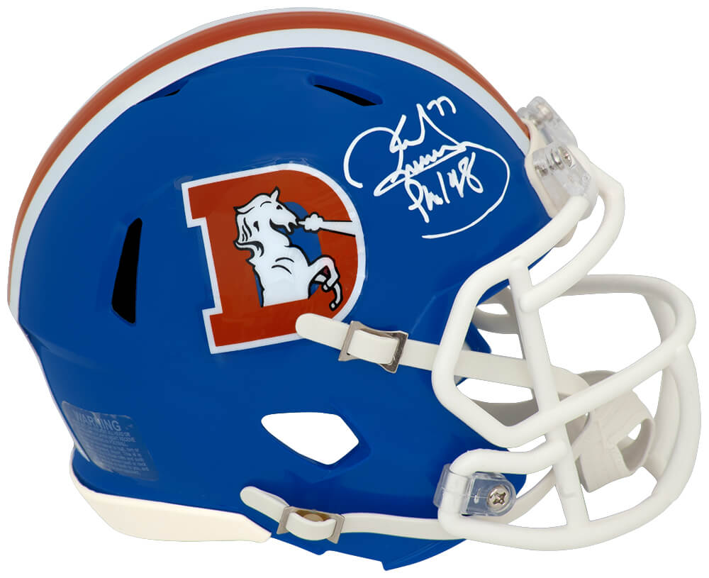Karl Mecklenburg Signed Denver Broncos Throwback D Logo Riddell Speed Mini Helmet - MECMIN300 - Karl Mecklenburg Signed Denver Broncos Throwback D Logo Riddell Speed Mini Helmet product image