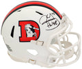 Karl Mecklenburg Signed Denver Broncos 2023 Alternate White Riddell Speed Mini Helmet - MECMIN301 - Karl Mecklenburg Signed Denver Broncos 2023 Alternate White Riddell Speed Mini Helmet product image
