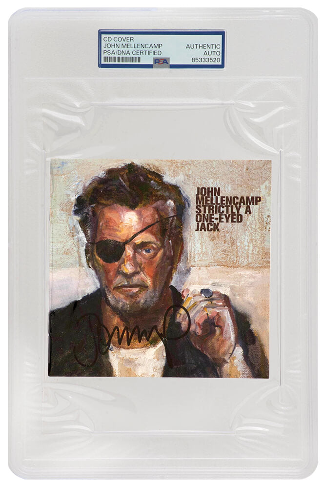 John Mellencamp Signed 'Strictly A One-Eyed Jack' 5x5 CD Cover - (PSA/DNA Encapsulated) - MELCUT500 - John Mellencamp Signed 'Strictly A One-Eyed Jack' 5x5 CD Cover - (PSA/DNA Encapsulated) product image