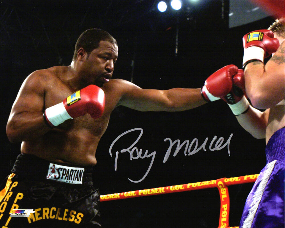 Ray Mercer Signed Boxing Action 8x10 Photo - MER08P500 - Ray Mercer Signed Boxing Action 8x10 Photo product image