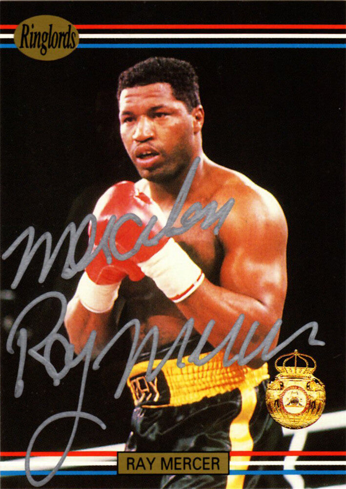 Ray Mercer Signed 1991 Ringlords Boxing Trading Card #13 w/Merciless - MERCAR505 - Ray Mercer Signed 1991 Ringlords Boxing Trading Card #13 w/Merciless product image