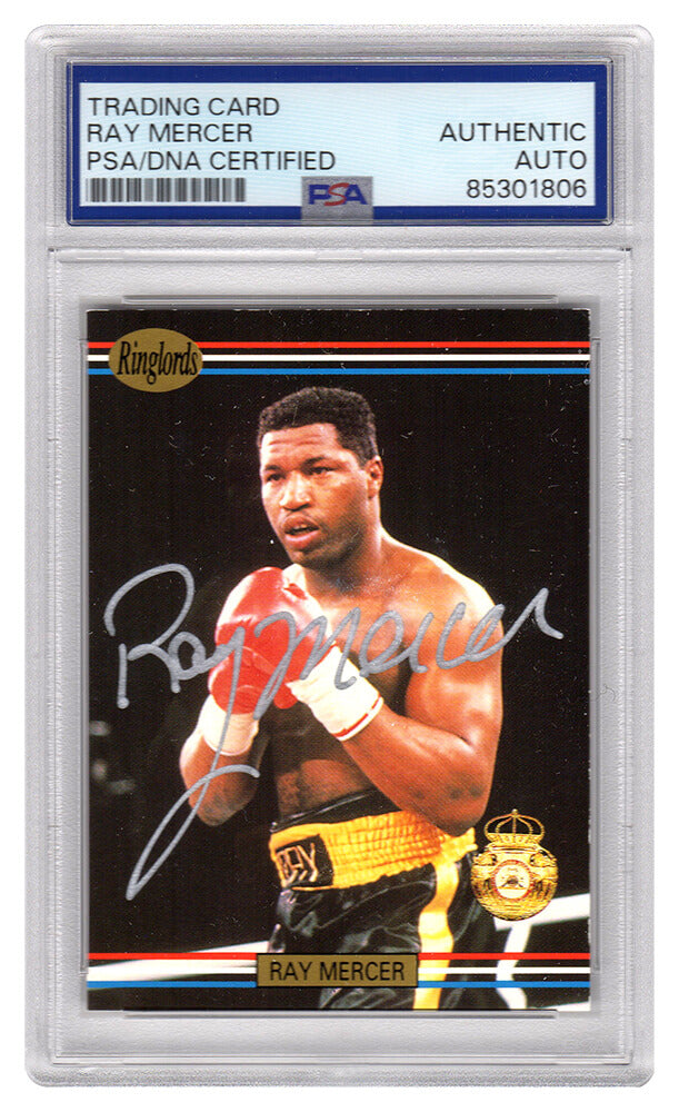 Ray Mercer Signed 1991 Ringlords Boxing Trading Card #13 - (Beckett Encapsulated) - MERCAR512 - Ray Mercer Signed 1991 Ringlords Boxing Trading Card #13 - (Beckett Encapsulated) product image