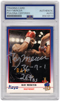 Ray Mercer Signed 1991 Kayo Boxing Trading Card #117 w/36-7-1, 26 KO's - (PSA Encapsulated) - MERCAR514 - Ray Mercer Signed 1991 Kayo Boxing Trading Card #117 w/36-7-1, 26 KO's - (PSA Encapsulated) product image