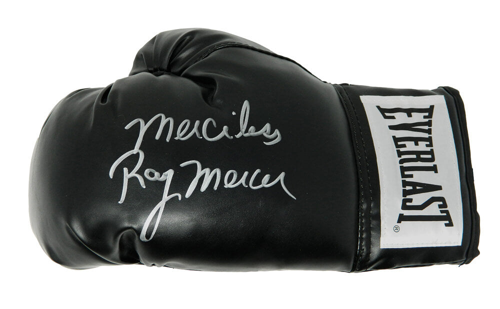 Ray Mercer Signed Everlast Black Boxing Glove w/Merciless - MERGLV505 - Ray Mercer Signed Everlast Black Boxing Glove w/Merciless product image