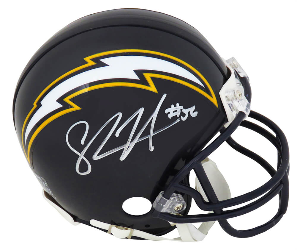 Shawne Merriman Signed Chargers Throwback Navy Riddell Mini Helmet - MERMIN300 - Shawne Merriman Signed Chargers Throwback Navy Riddell Mini Helmet product image