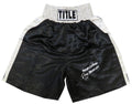 Ray Mercer Signed Title Black With Silver Waist Boxing Trunks w/Merciless - MERTRU503 - Ray Mercer Signed Title Black With Silver Waist Boxing Trunks w/Merciless product image