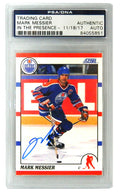 Mark Messier Signed Edmonton Oilers 1990 Score Hockey Trading Card #100 (PSA/DNA - Encapsulated) - MESCAR400 - Mark Messier Signed Edmonton Oilers 1990 Score Hockey Trading Card #100 (PSA/DNA - Encapsulated) product image
