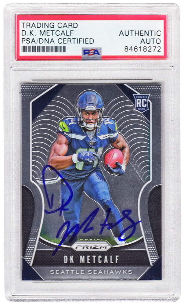 D.K. (DK) Metcalf Signed Seattle Seahawks 2019 Panini Prizm Football Rookie Card #343 (PSA Encapsulated) - METCAR300 - D.K. (DK) Metcalf Signed Seattle Seahawks 2019 Panini Prizm Football Rookie Card #343 (PSA Encapsulated) product image