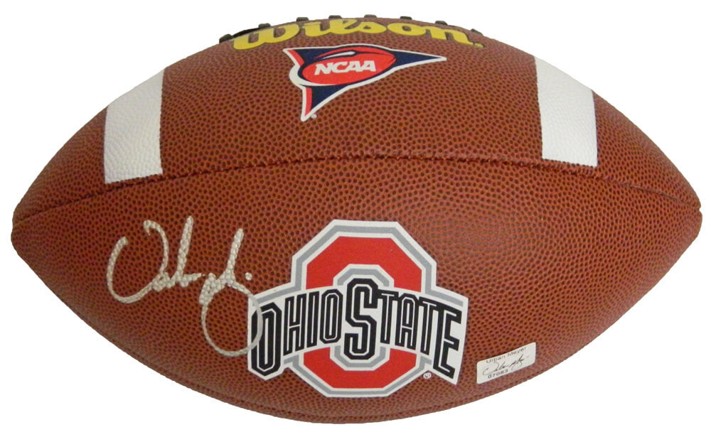 Urban Meyer Signed Ohio State Wilson NCAA Logo Football - MEYFTB300 - Urban Meyer Signed Ohio State Wilson NCAA Logo Football product image