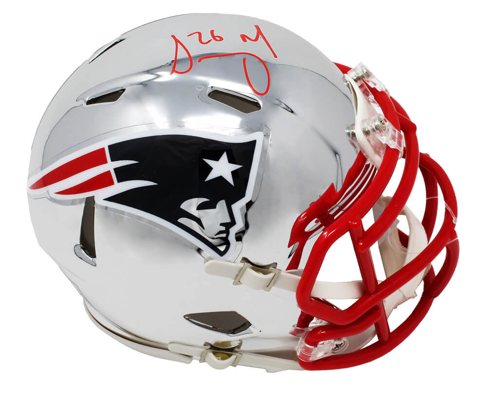 Sony Michel Signed New England Patriots Chrome Riddell Speed Mini Helmet - MICMIN300 - Sony Michel Signed New England Patriots Chrome Riddell Speed Mini Helmet product image