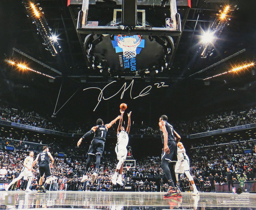 Khris Middleton Signed Milwaukee Bucks Shooting Action 16x20 Photo - MID16P200 - Khris Middleton Signed Milwaukee Bucks Shooting Action 16x20 Photo product image