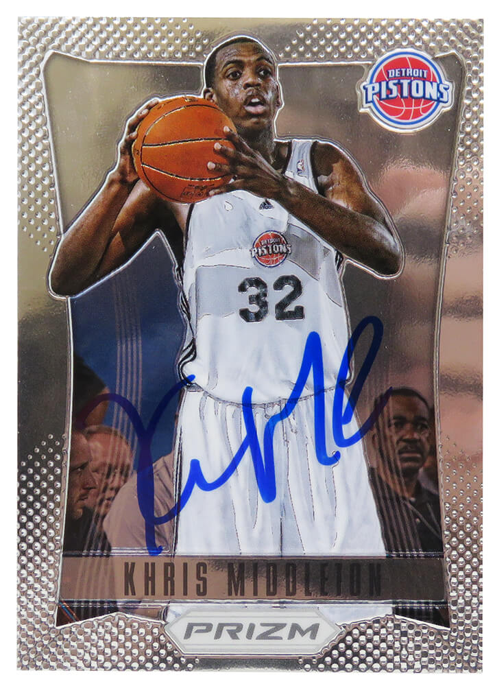 Khris Middleton Signed Detroit Pistons 2012 Panini Prizm Rookie Basketball Trading Card #285 - MIDCAR200 - Khris Middleton Signed Detroit Pistons 2012 Panini Prizm Rookie Basketball Trading Card #285 product image