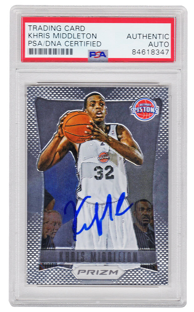 Khris Middleton Signed Detroit Pistons 2012 Panini Prizm Rookie Card #285 (PSA Encapsulated) - MIDCAR202 - Khris Middleton Signed Detroit Pistons 2012 Panini Prizm Rookie Card #285 (PSA Encapsulated) product image