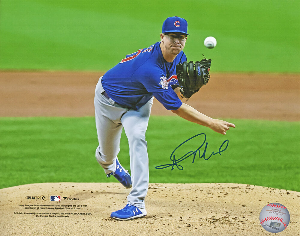 Alec Mills Signed Chicago Cubs Pitching Action 8x10 Photo - MIL08P100 - Alec Mills Signed Chicago Cubs Pitching Action 8x10 Photo product image