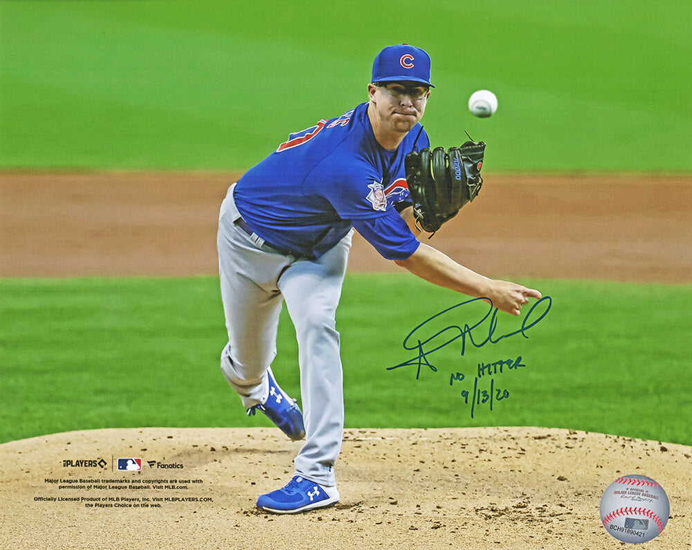 Alec Mills Signed Chicago Cubs Pitching Action 8x10 Photo w/No Hitter 9-13-20 - MIL08P101 - Alec Mills Signed Chicago Cubs Pitching Action 8x10 Photo w/No Hitter 9-13-20 product image