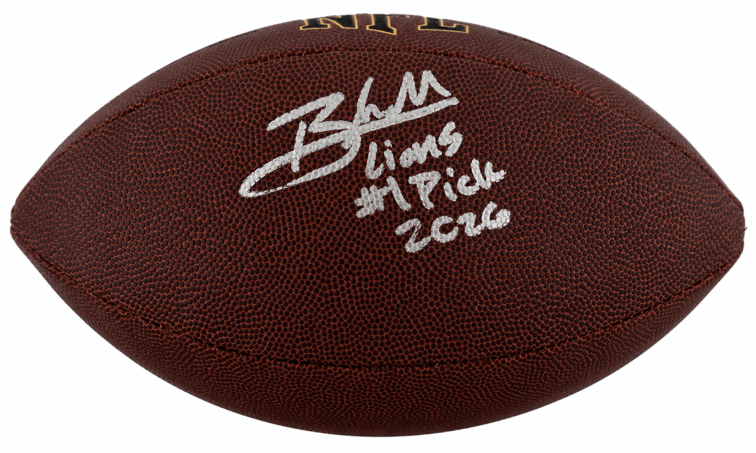 Blake Miller Signed Wilson Super Grip Full Size NFL Football w/Lions #1 Pick 2026 - MILFTB301 - Blake Miller Signed Wilson Super Grip Full Size NFL Football w/Lions #1 Pick 2026 product image