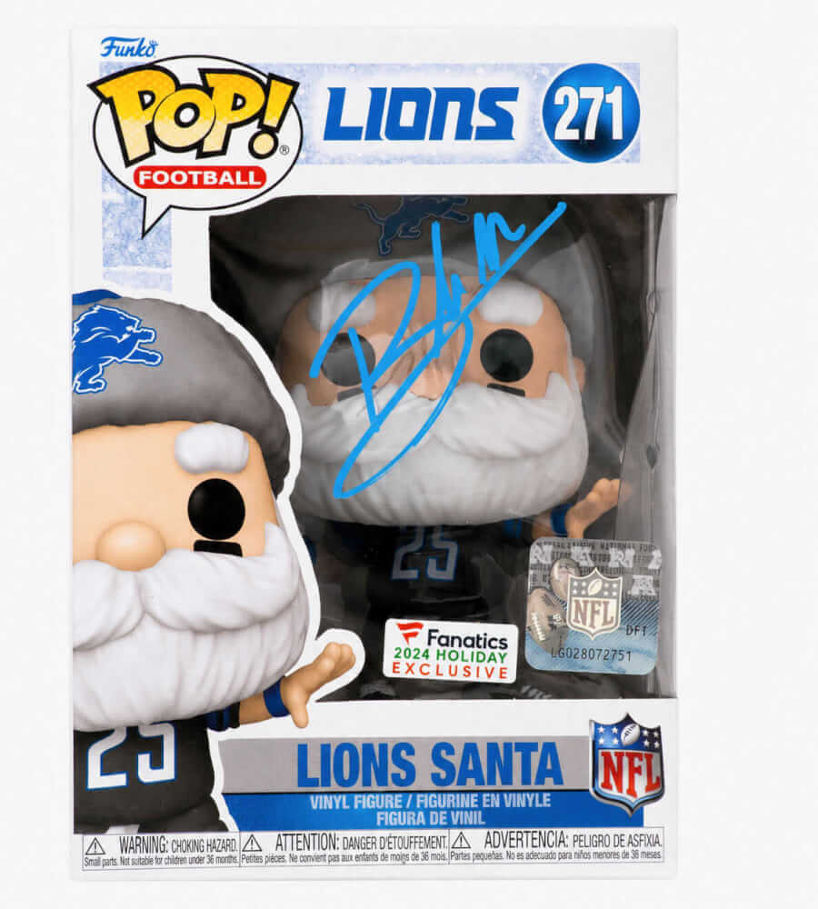 Blake Miller Signed Detroit Lions SANTA Funko Pop Doll #271 - MILFUN300 - Blake Miller Signed Detroit Lions SANTA Funko Pop Doll #271 product image