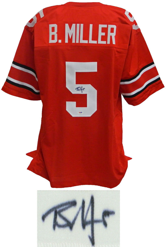 Braxton Miller Signed Red Custom College Football Jersey - PSA - MILJRY300 - Braxton Miller Signed Red Custom College Football Jersey - PSA product image