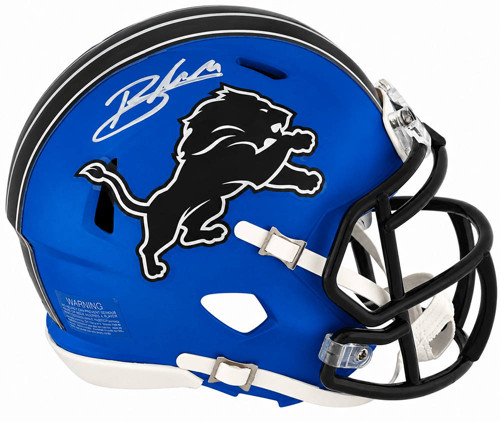 Blake Miller Signed Detroit Lions 2024 Alternate Blue Riddell Speed Mini Helmet - MILMIN301 - Blake Miller Signed Detroit Lions 2024 Alternate Blue Riddell Speed Mini Helmet product image