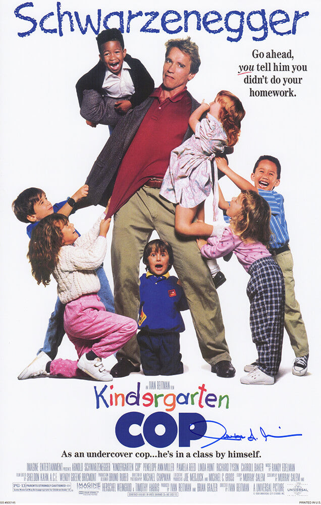 Penelope Ann Miller Signed Kindergarten Cop 11x17 Movie Poster - MILPST500 - Penelope Ann Miller Signed Kindergarten Cop 11x17 Movie Poster product image
