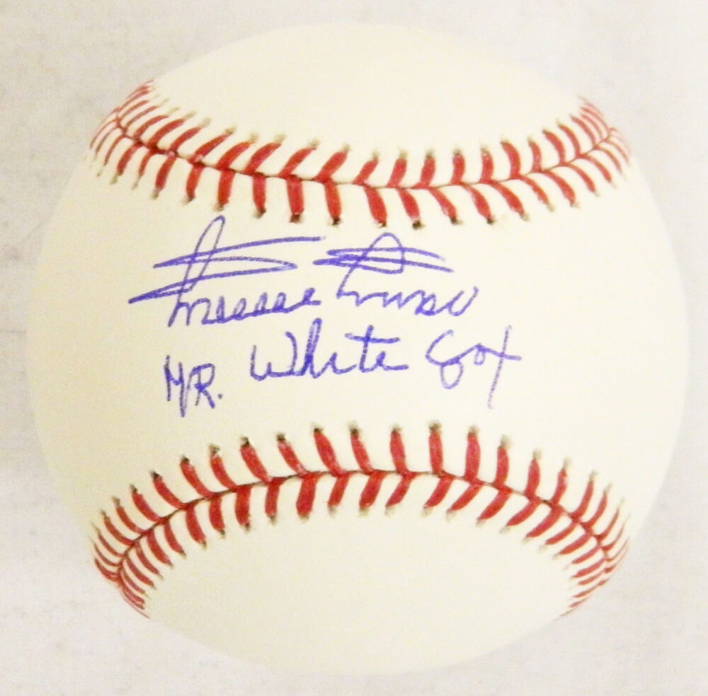 Minnie Minoso Signed MLB Baseball w/Mr. White Sox - MINBSB101 - Minnie Minoso Signed MLB Baseball w/Mr. White Sox product image
