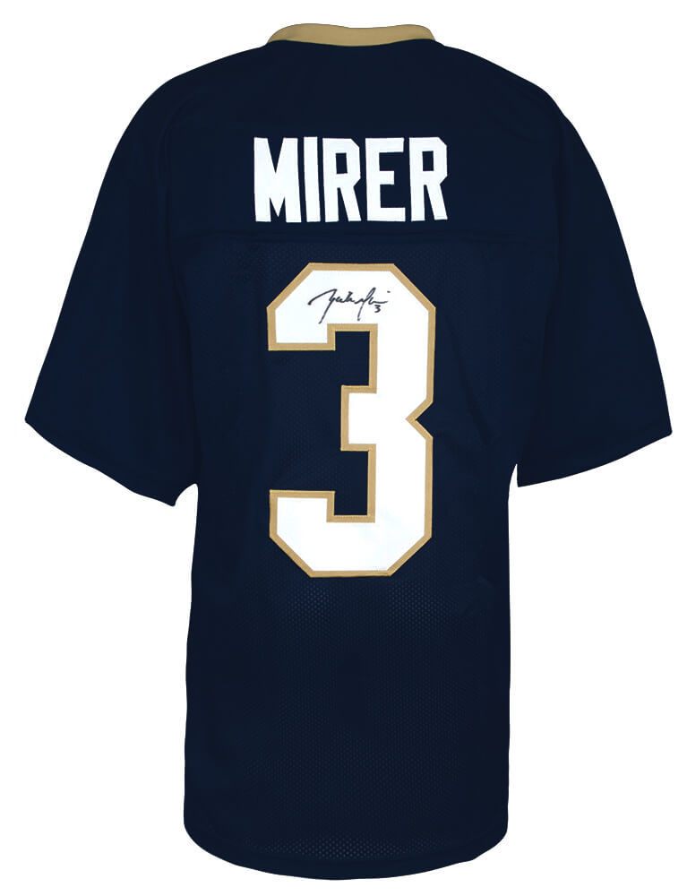 Rick Mirer Signed Navy Custom College Football Jersey - MIRJRY300 - Rick Mirer Signed Navy Custom College Football Jersey product image