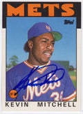 Kevin Mitchell Signed New York Mets 1986 Topps Traded Rookie Baseball Card #74T - MITCAR100 - Kevin Mitchell Signed New York Mets 1986 Topps Traded Rookie Baseball Card #74T product image