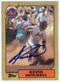 Kevin Mitchell Signed New York Mets 1987 Topps Rookie Baseball Card #653 - MITCAR101 - Kevin Mitchell Signed New York Mets 1987 Topps Rookie Baseball Card #653 product image