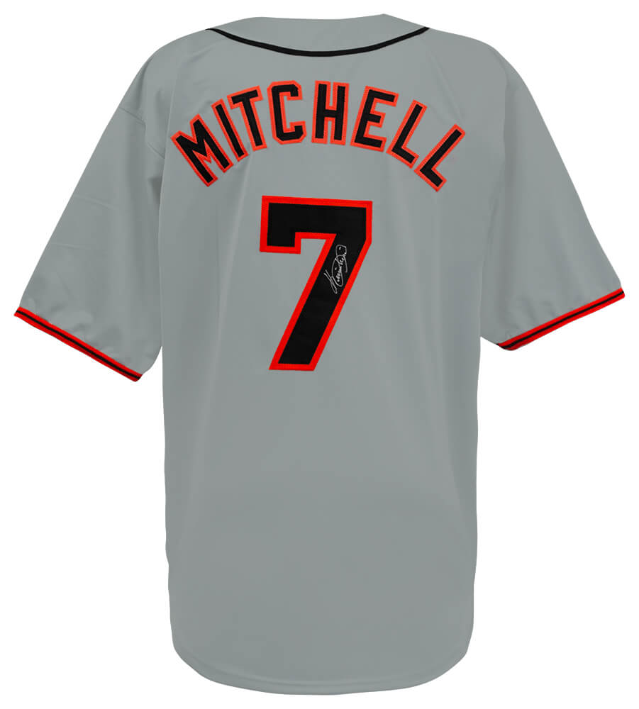 Kevin Mitchell Signed Gray Custom Baseball Jersey - MITJRY100 - Kevin Mitchell Signed Gray Custom Baseball Jersey product image