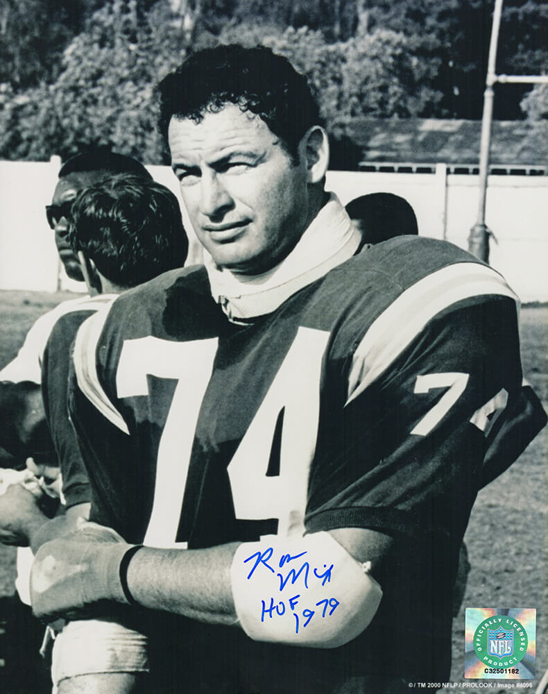 Ron Mix Signed Chargers B&W 8x10 Photo w/HOF 1979 - MIX08P300 - Ron Mix Signed Chargers B&W 8x10 Photo w/HOF 1979 product image