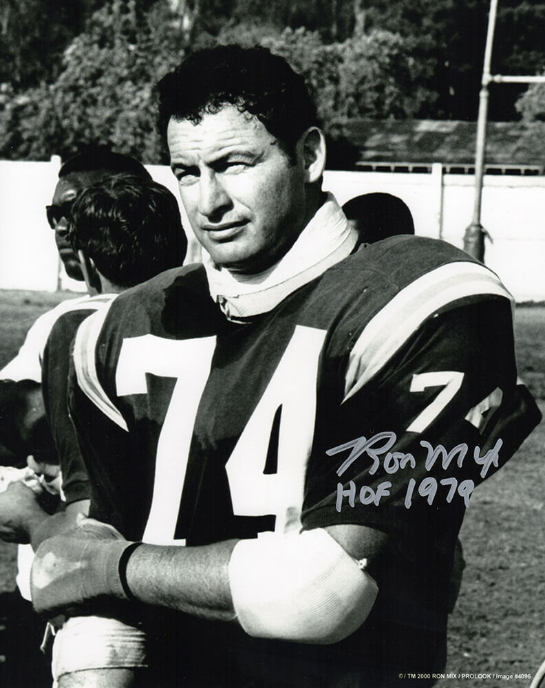 Ron Mix Signed Chargers B&W Close Up 8x10 Photo w/HOF 1979 - MIX08P301 - Ron Mix Signed Chargers B&W Close Up 8x10 Photo w/HOF 1979 product image