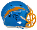 Ron Mix Signed Chargers FLASH Riddell Speed Mini Helmet w/HOF 1979 - MIXMIN311 - Ron Mix Signed Chargers FLASH Riddell Speed Mini Helmet w/HOF 1979 product image