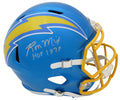 Ron Mix Signed Chargers FLASH Riddell Full Size Speed Replica Helmet w/HOF 1979 - MIXREP311 - Ron Mix Signed Chargers FLASH Riddell Full Size Speed Replica Helmet w/HOF 1979 product image