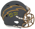 Ron Mix Signed Chargers SLATE Riddell Full Size Speed Replica Helmet w/HOF 1979 - MIXREP313 - Ron Mix Signed Chargers SLATE Riddell Full Size Speed Replica Helmet w/HOF 1979 product image